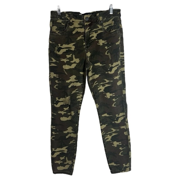 KUT FROM THE CLOTH Distressed Connie High-rise Camo Skinny Pants in Camo Size 4 - Picture 2 of 10